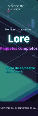 Banner de vídeo animado GIF de las rebajas de vuelta al cole en morado y verde azulado