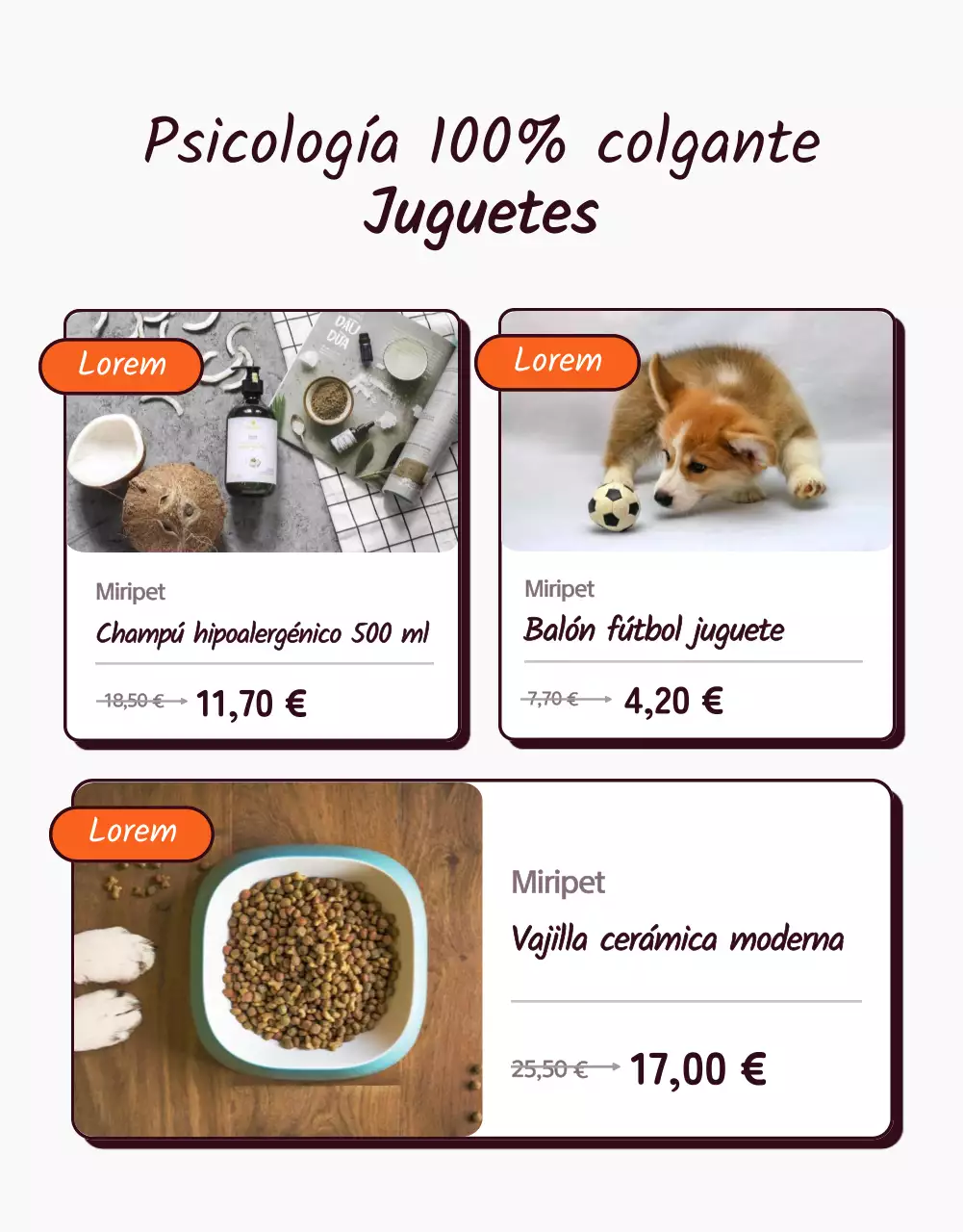 Ilustración de estilo pop art de un simpático concepto en naranja y amarillo Tienda de animales con venta de mascotas