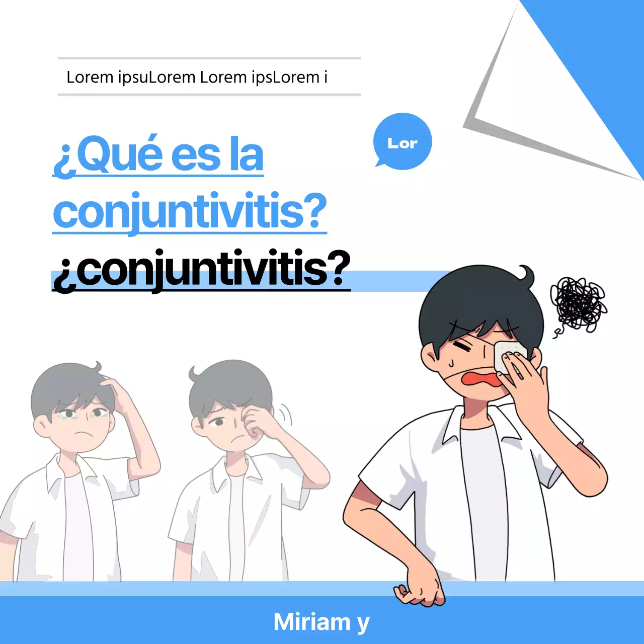 Conjuntivitis azul y blanca CardNews