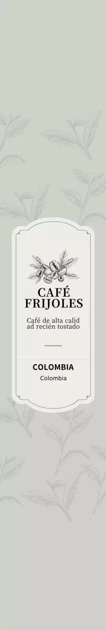 Embalaje vintage de granos de café con ilustración chartreuse