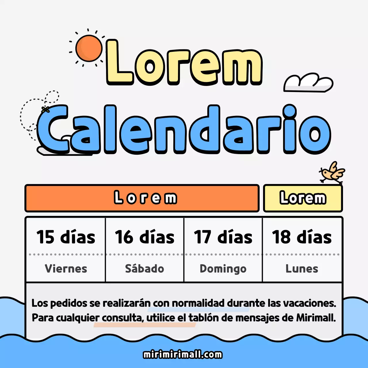 Calendario de vacaciones de verano