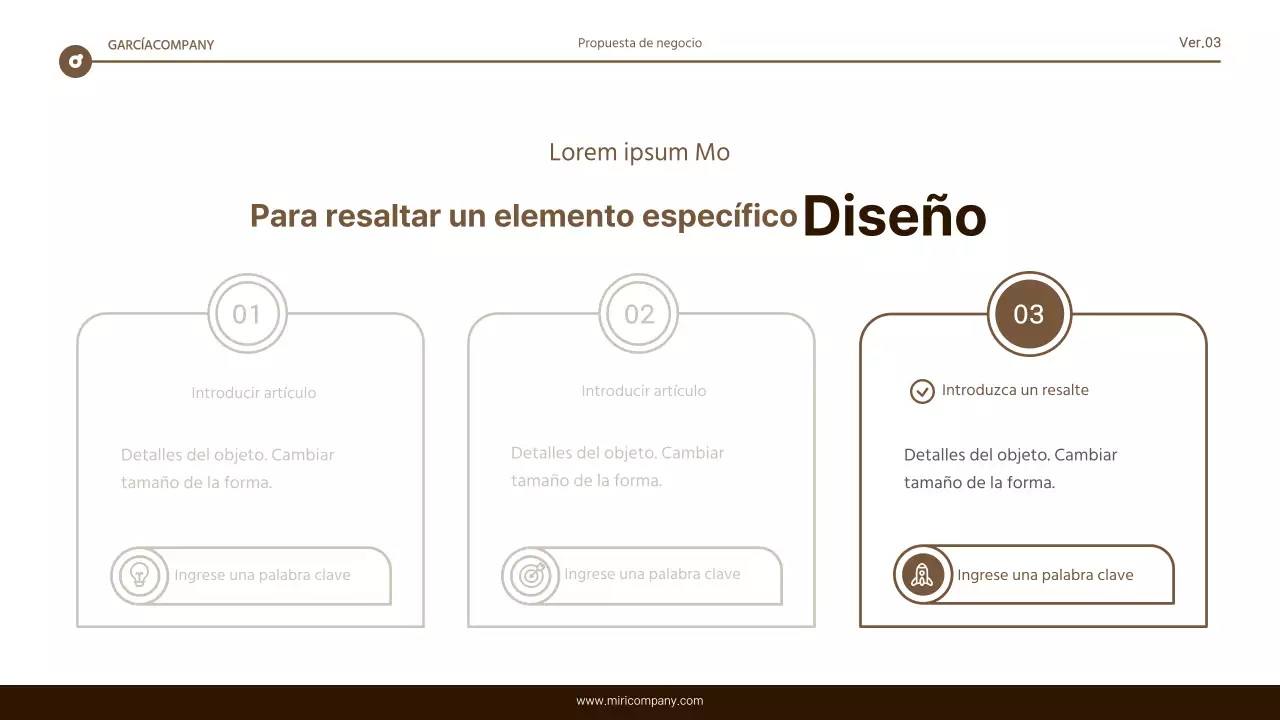Informe de resaltado de texto sencillo en marrón y blanco