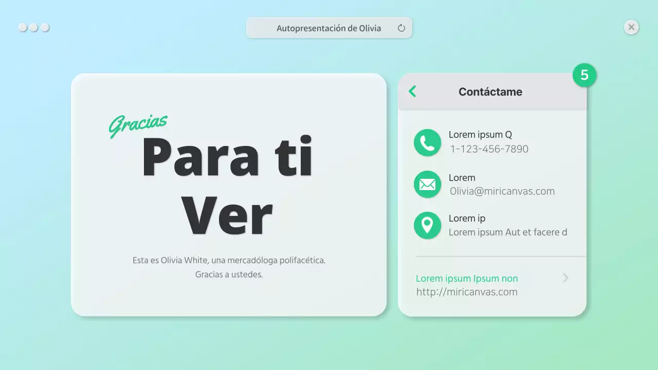 Una bio limpia con un concepto de GUI verde