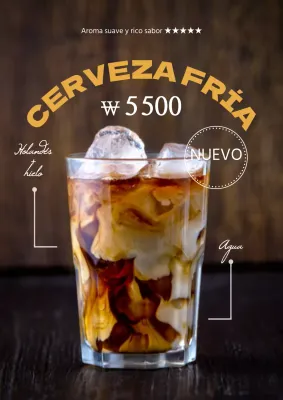 Promocione su nueva carta de bebidas cold brew