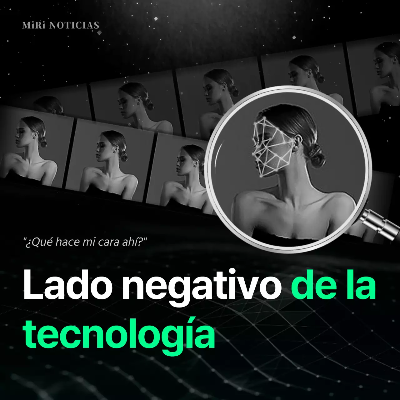 Deepfake crimen en blanco y negro CardNews