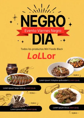 Purpurina Black Friday en amarillo y negro