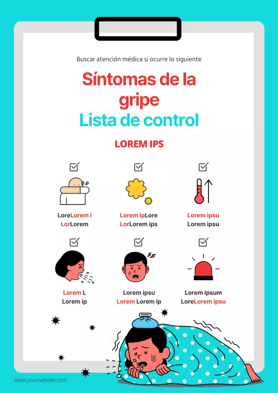 Lista de control de los síntomas de la gripe