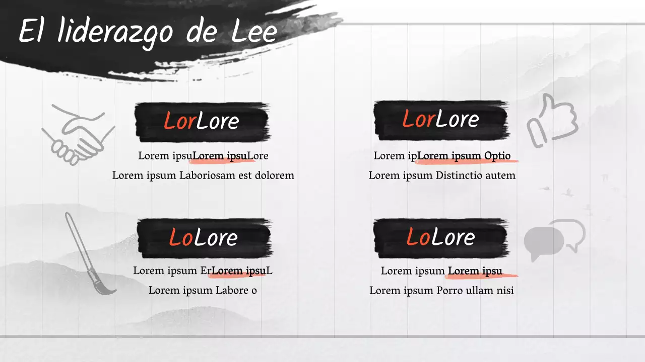 Blanco y negro y rojo Concepto clásico Tinta antigua y acuarela Presentación Presentación de los grandes de la acuarela