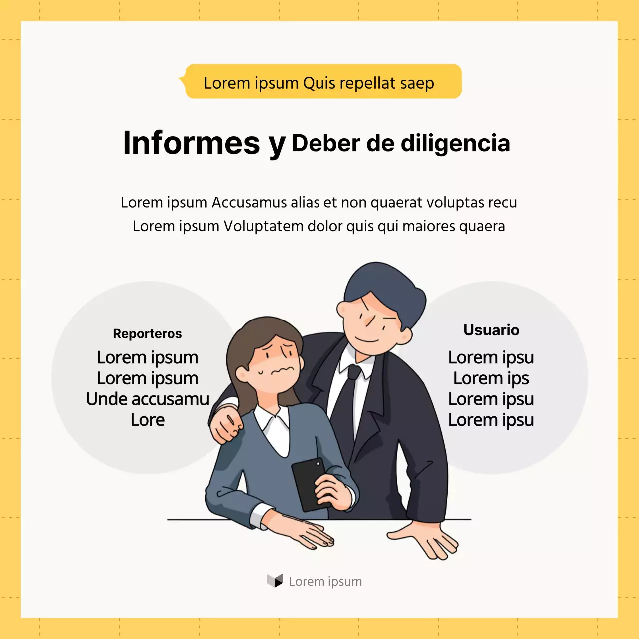 Guía minimalista en blanco y amarillo de asesoramiento en Derecho laboral