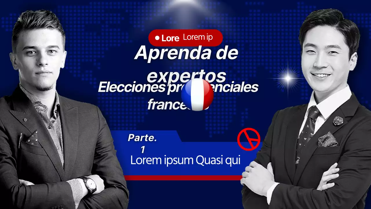 Las elecciones presidenciales francesas profesionales explicadas en azul y rojo