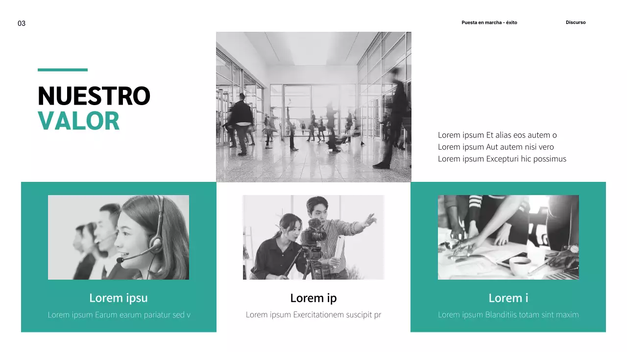 Propuesta de empresa de marketing sencilla y en color menta