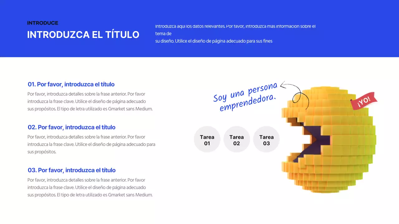 Cartera de trabajo azul y sencilla