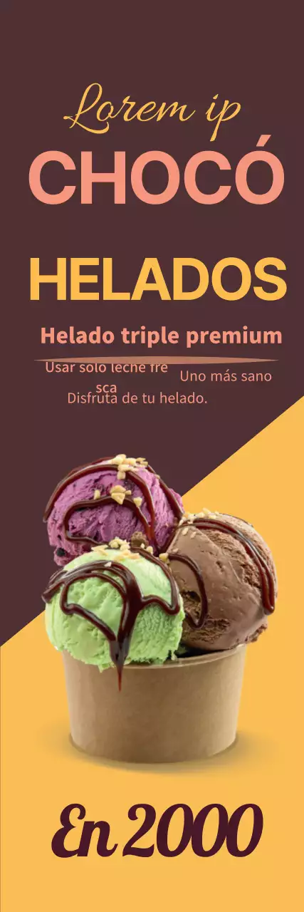 Promover marrón amarillo helado puro