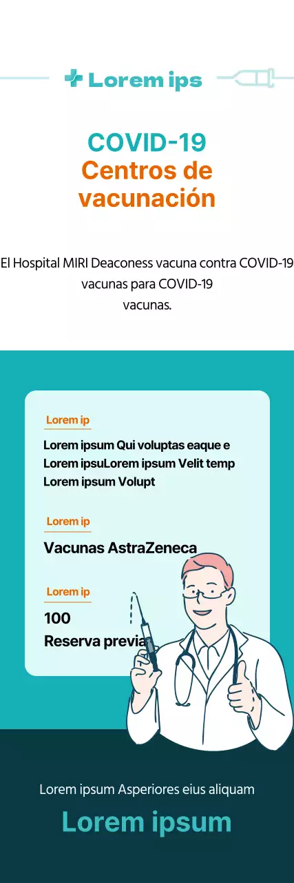 Coronavirus Vaccination X-banner con ilustraciones y cuadros en color menta y naranja