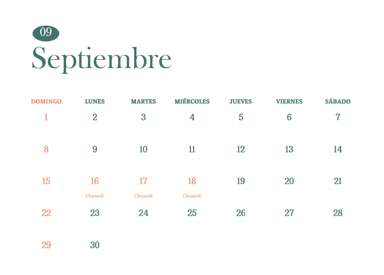 Calendario de cafés con recomendaciones de bebidas del mes
