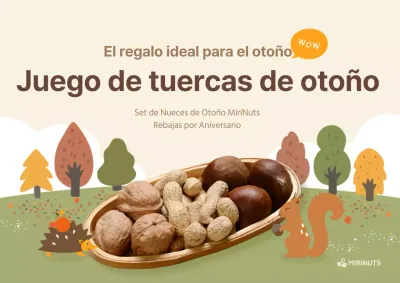 Cartel horizontal con cálidas ilustraciones otoñales