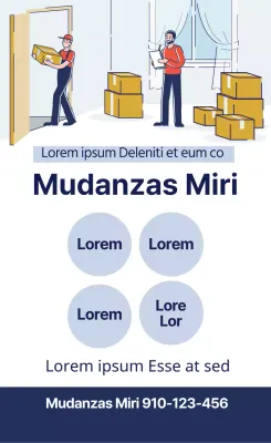 Ilustración Azul Neat Yongdal Moving Promotion