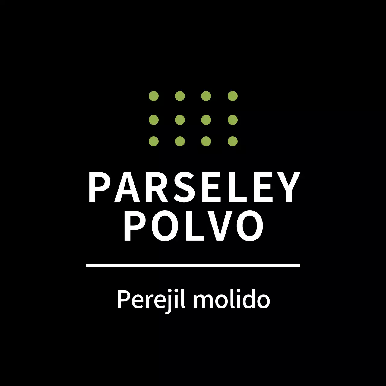 Etiqueta adhesiva negra de especias simples perejil