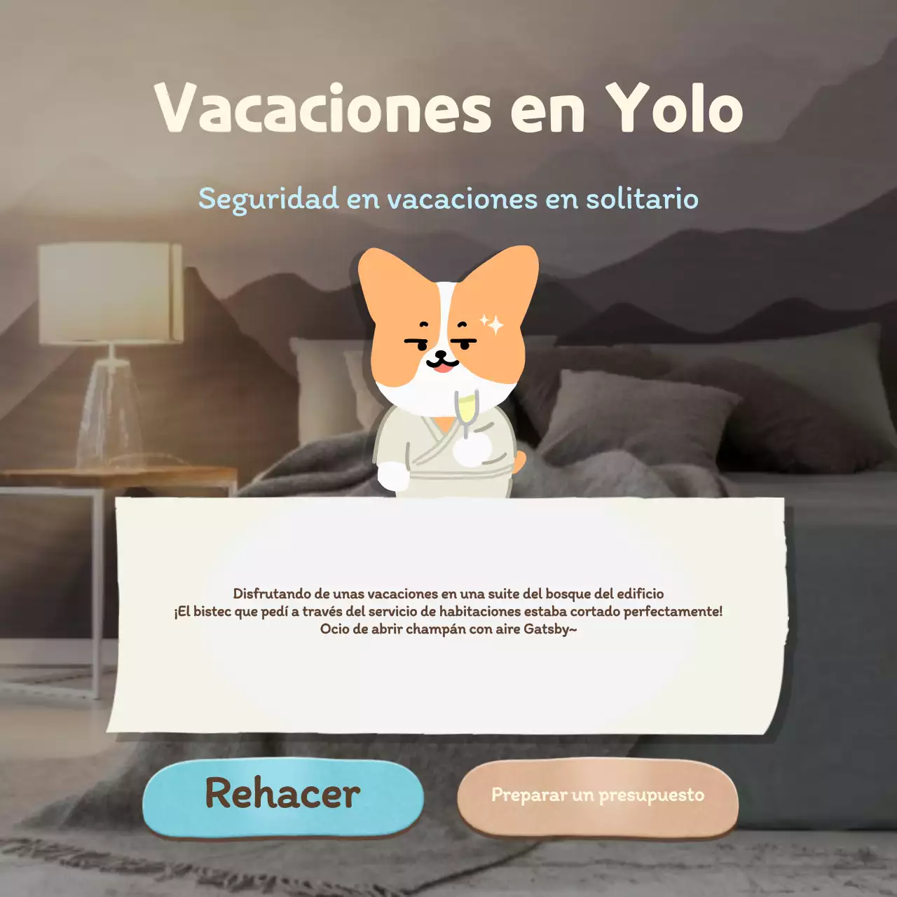 Test psicológico tipo vacaciones con un bonito concepto de piscina azul