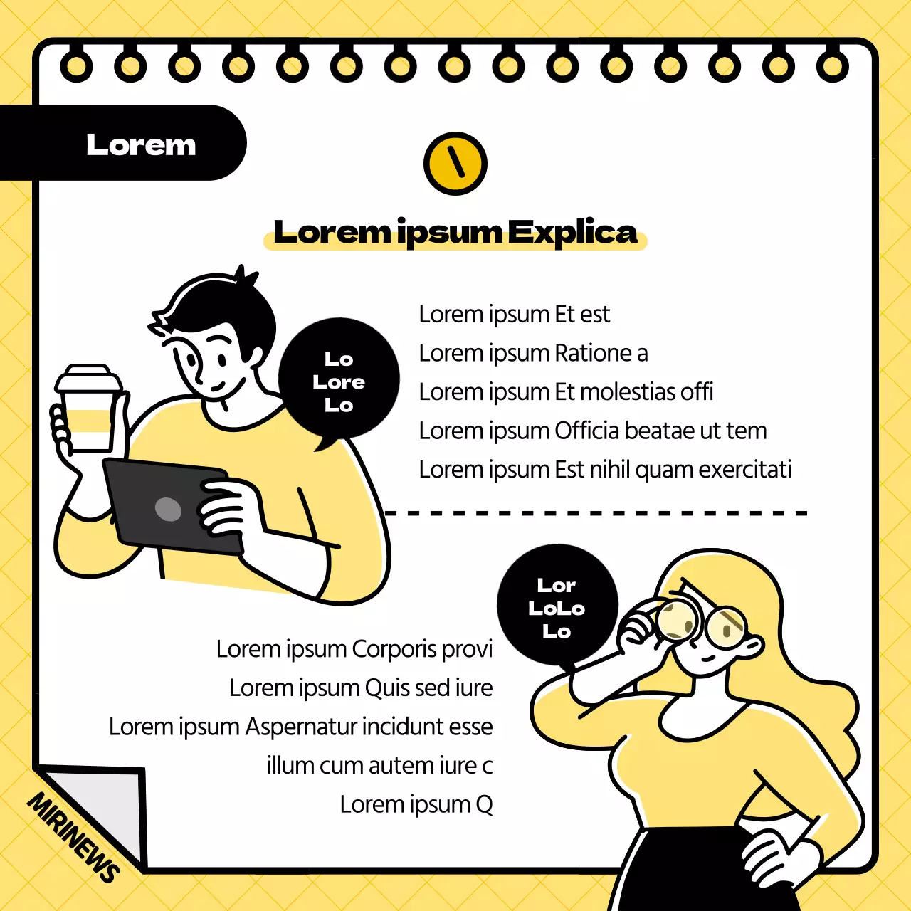 Ilustración en amarillo y negro concepto de sistema de depósito de vasos desechables