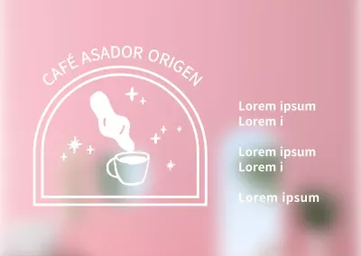 Logotipo blanco de cafetería Horario de apertura cartel transparente para cafetería