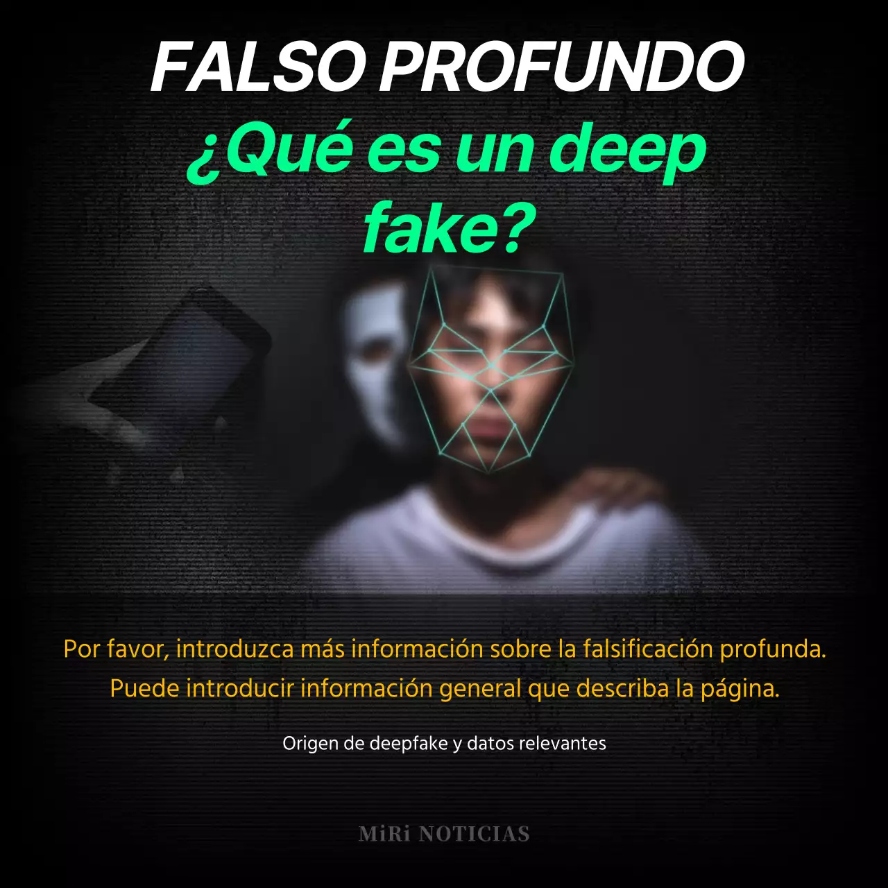 Deepfake crimen en blanco y negro CardNews
