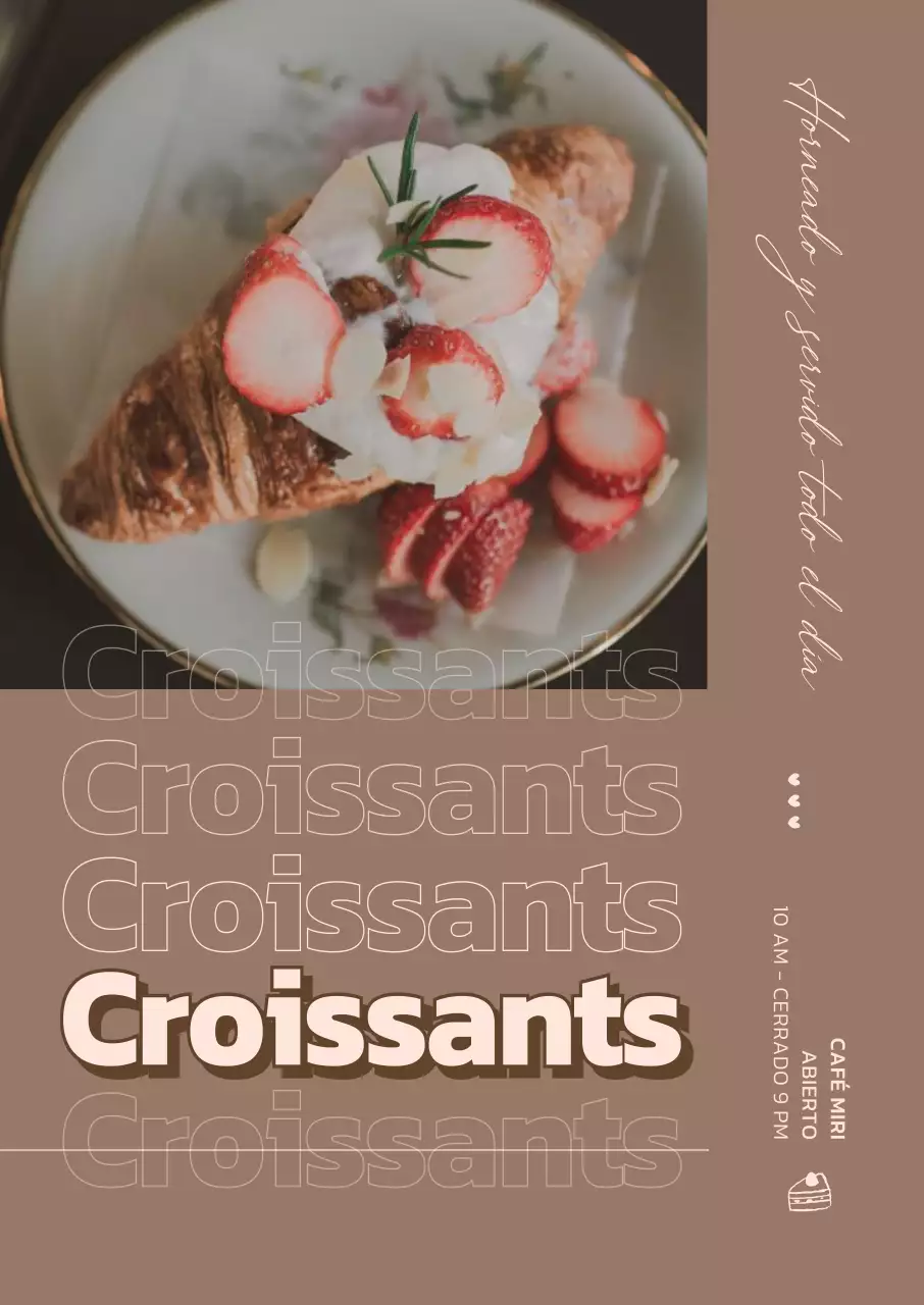 Cartel de postres vintage en rosa palo