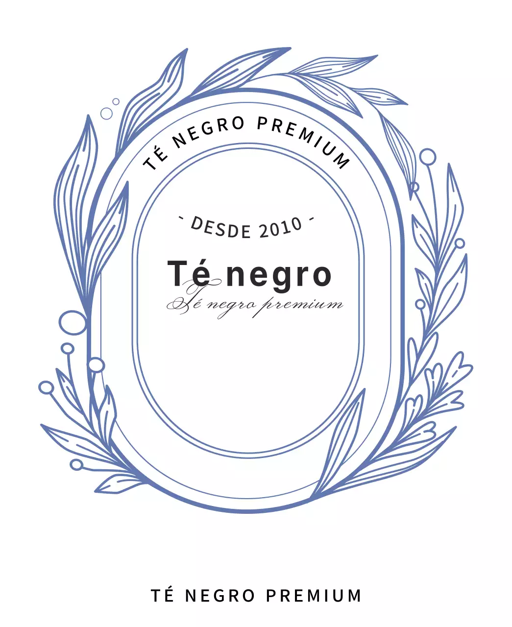 Ilustración de línea Paquete de té negro