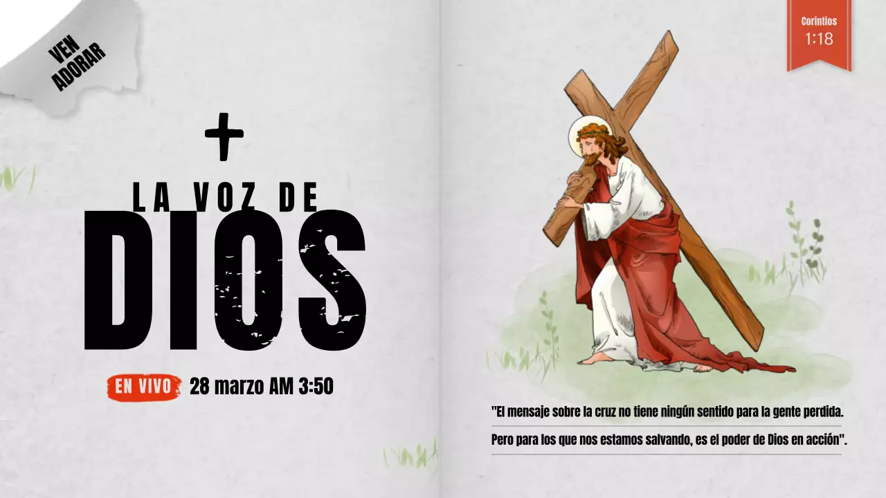 Miniatura religiosa de YouTube para la Semana de la Pasión con fondo gris Concepto de libro bíblico