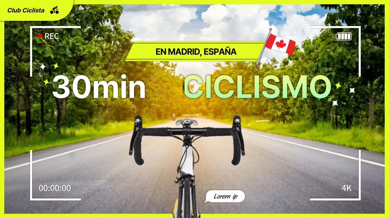 Miniatura en YouTube de una bicicleta a domicilio con el cuadro amarillo fluorescente resaltado