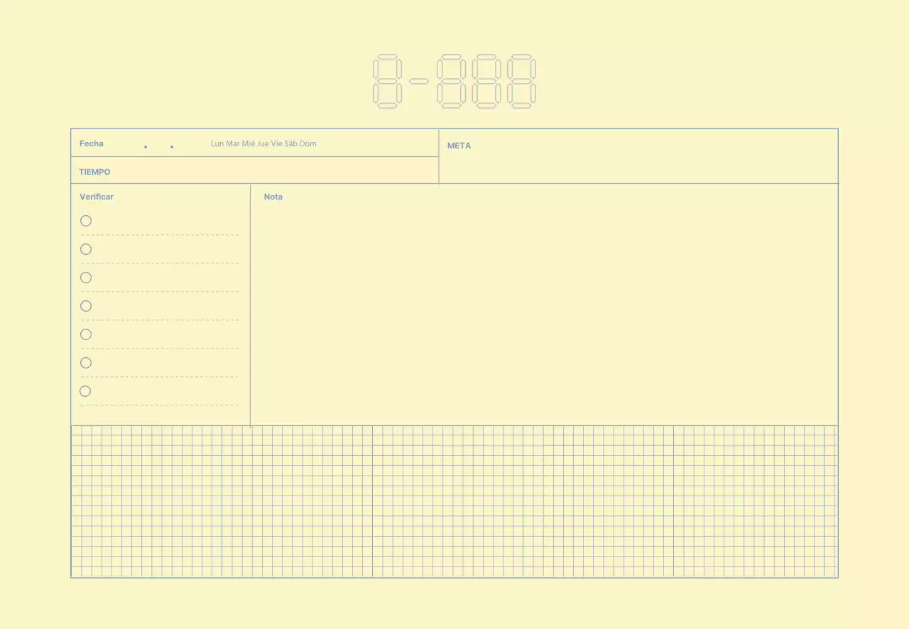 Líneas amarillas azules Planificador simple