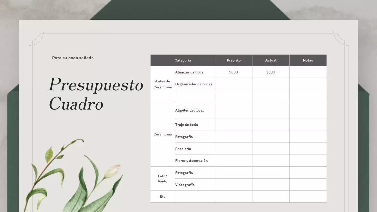 Organización de bodas con un concepto de invitación ecológico