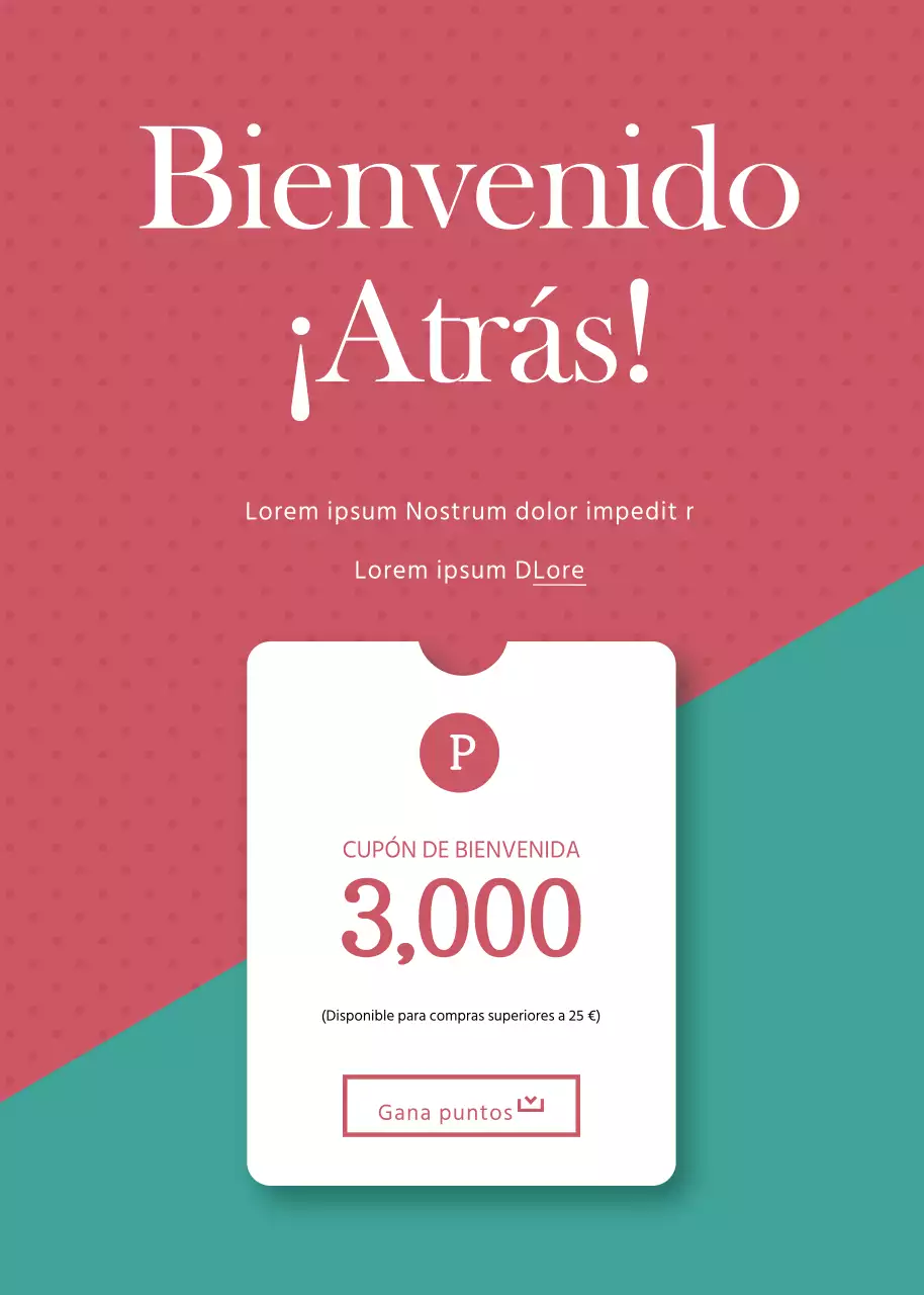 CUPÓN DE BIENVENIDA