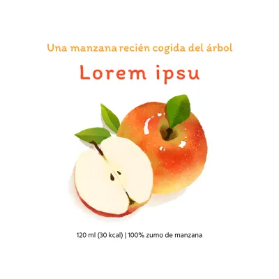 Pegatinas Acuarela Roja Sentimiento Zumo de Manzana