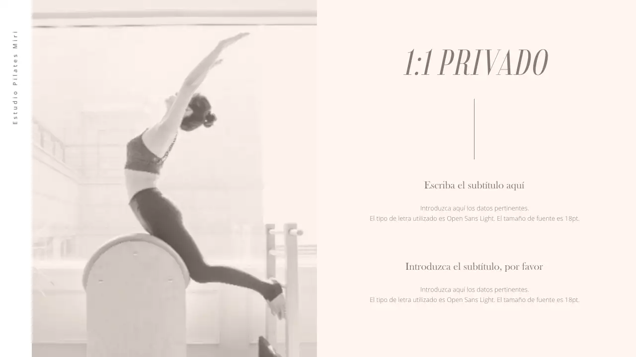 Una moderna introducción al Pilates en beige y marrón