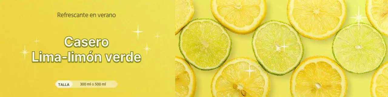 Promover un concepto amarillo y refrescante de zumo de fruta casero