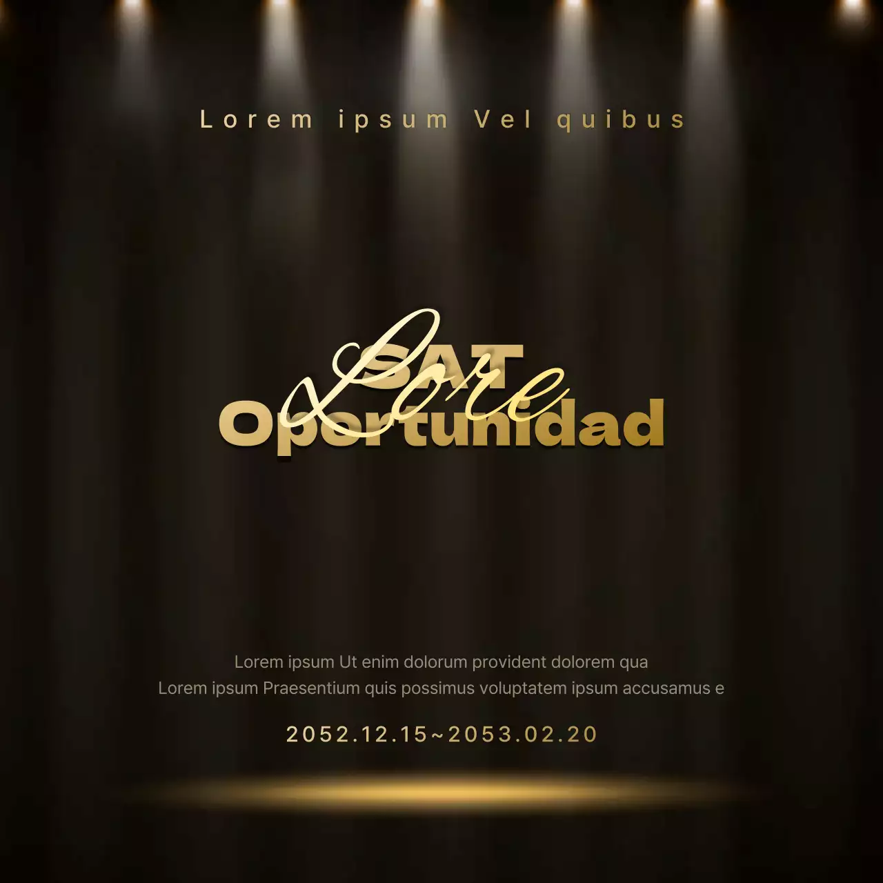 Spotlight SATs in Black and Gold Evento de descuento