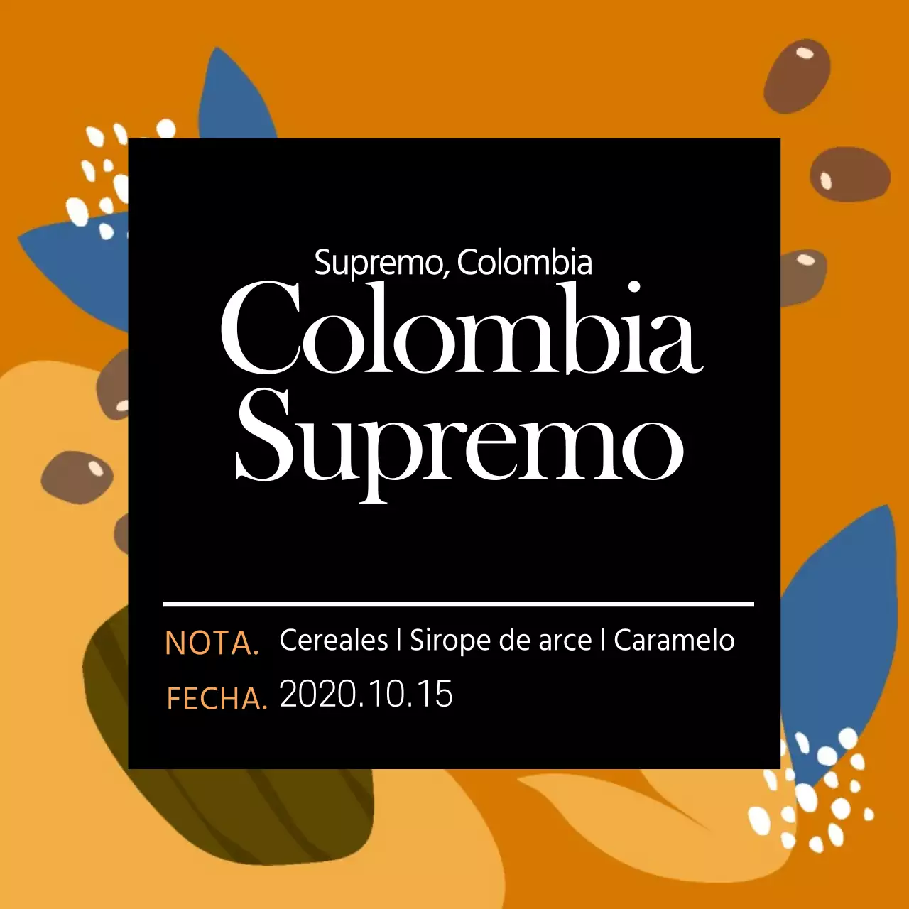 Etiquetas para granos de café