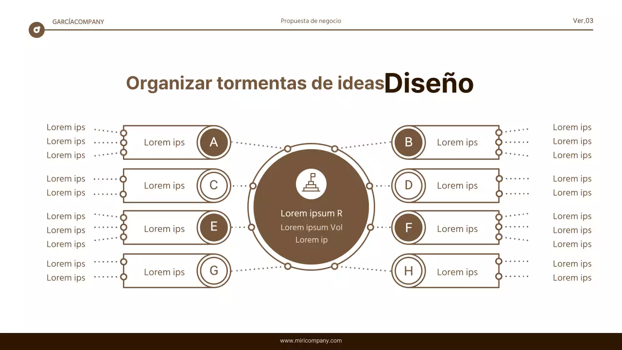 Informe de resaltado de texto sencillo en marrón y blanco