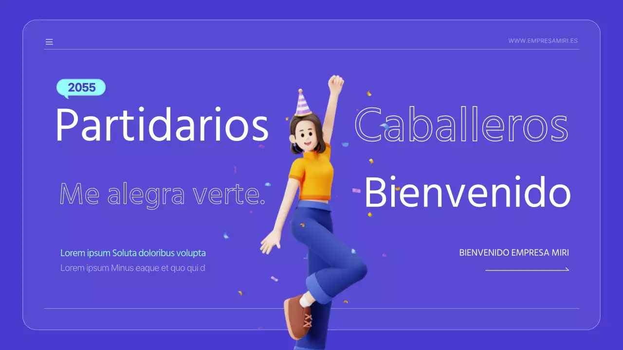 Anuncio de lanzamiento kitsch con simpáticas ilustraciones azules