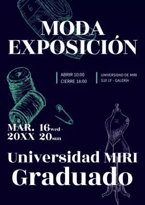 Anuncio de la Exposición de Graduación de Moda de la Marina