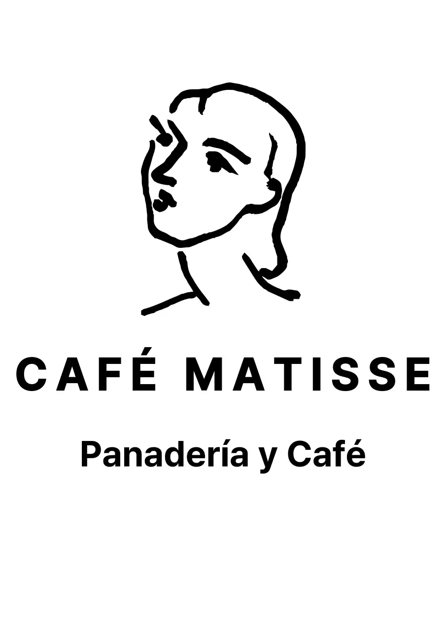 El logotipo de la cafetería en el cuadro de la obra maestra