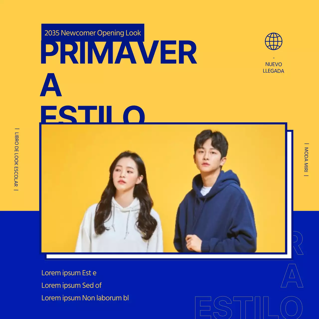 Fotos enmarcadas en amarillo y azulSugerencias para un look más fresco