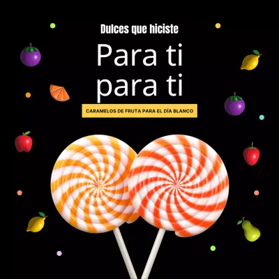 Caramelos negros y amarillos White Day