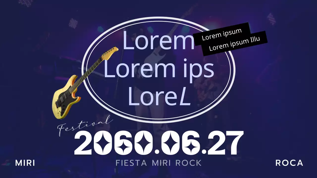 Miniatura en YouTube de un festival de rock en azul