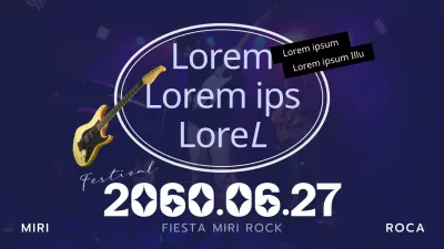 Miniatura en YouTube de un festival de rock en azul