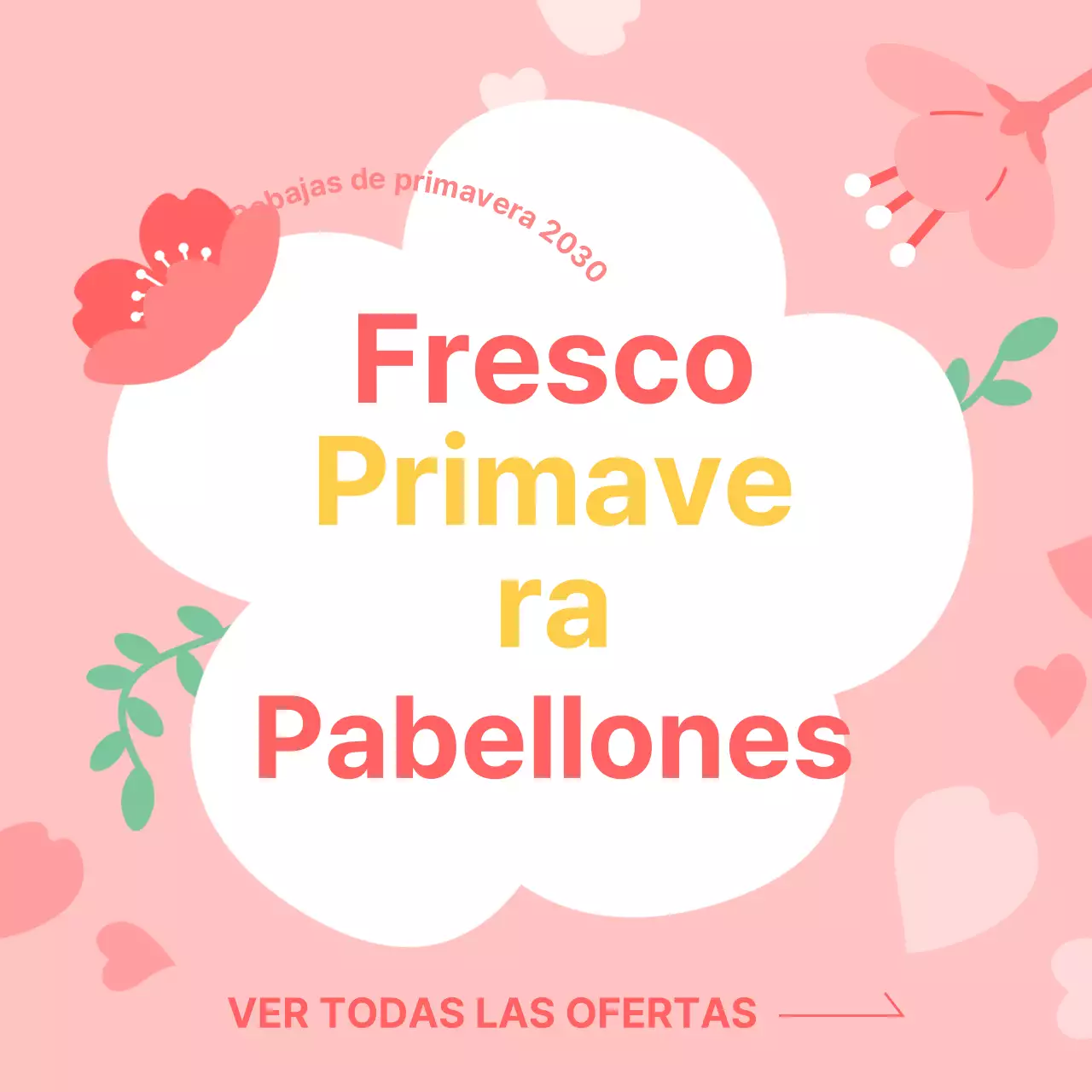 Concepto de anuncio primaveral con ilustración de flor de cerezo rosa