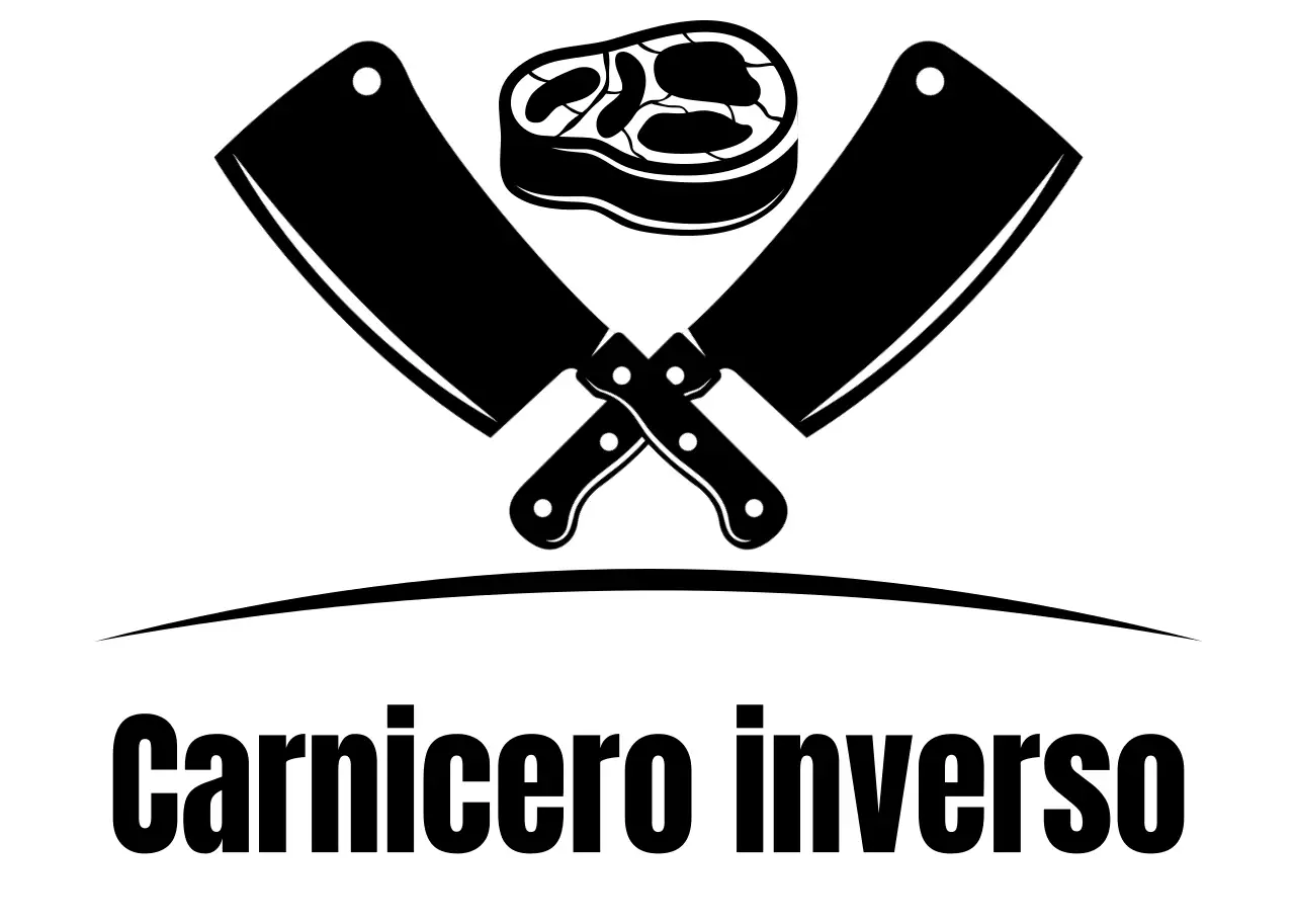 Concepto de ilustración limpia logo carnicero en blanco y negro