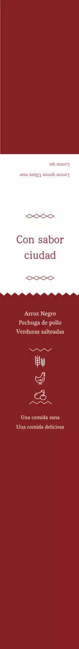 Fiambrera roja de iconos sencillos