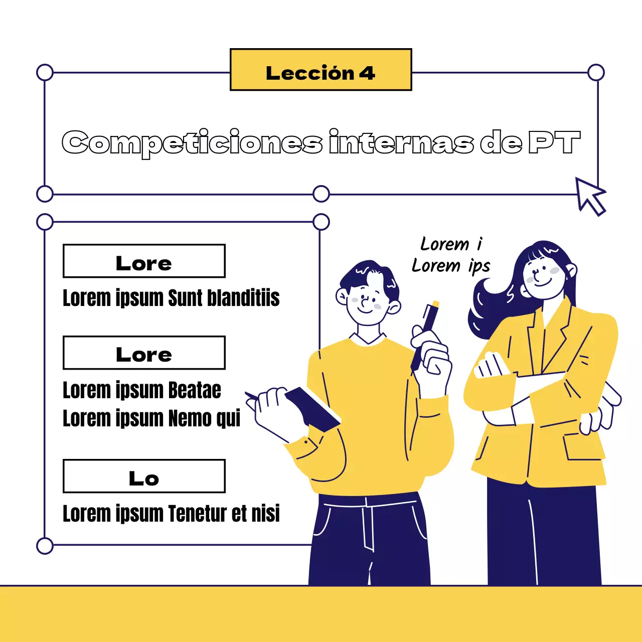 Concurso interno de PT con el concepto de escalado PowerPoint amarillo